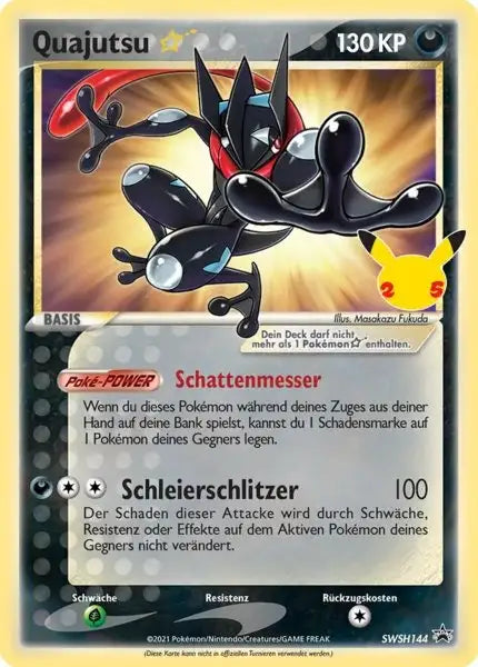 Quajutsu Goldstar SWSH144 – Pokémon Celebraitions Karte