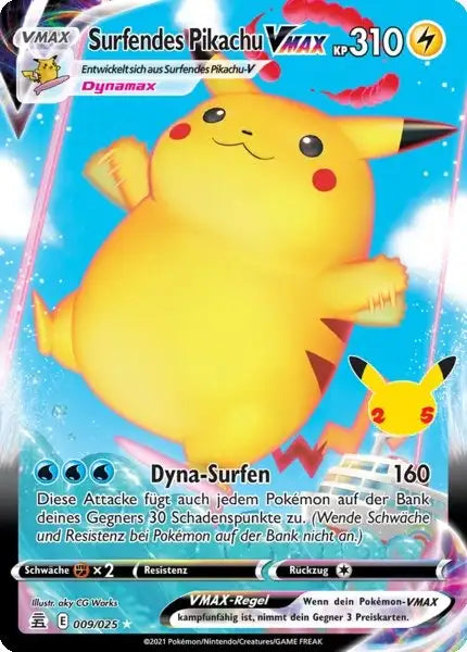 Surfendes 009/025 – Pokémon Celebraitions Karte