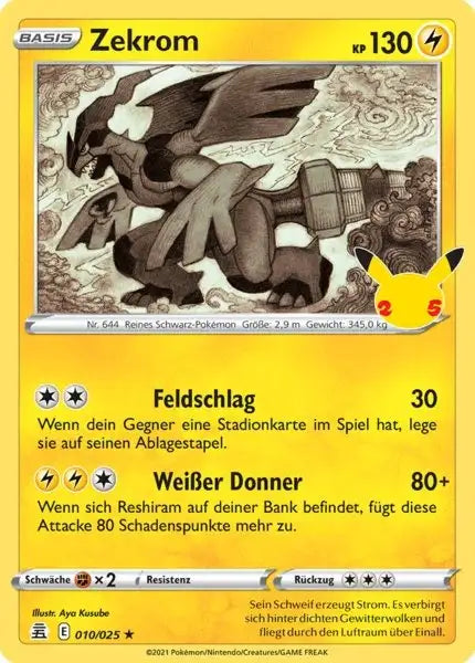Zekrom 010/025 – Pokémon Celebraitions Karte