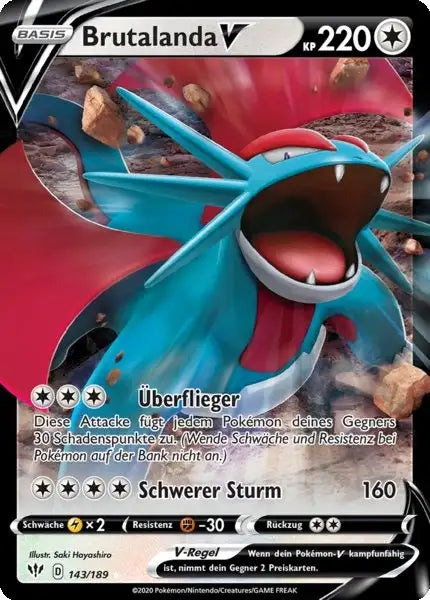 brutalanda v 143/189 – Pokémon Flammende Finsternis Karte
