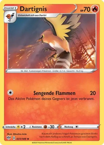 dartignis 031/189 – Pokémon Flammende Finsternis Karte