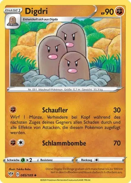 digdri 085/189 – Pokémon Flammende Finsternis Karte