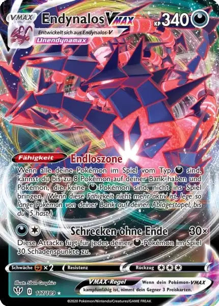 endynalos vmax 117/189 – Pokémon Flammende Finsternis Karte