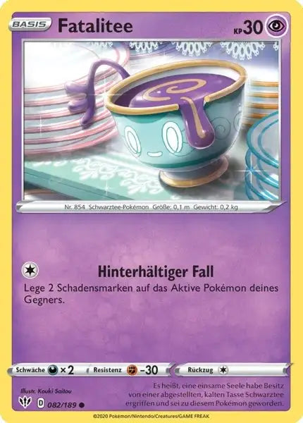 fatalitee 082/189 – Pokémon Flammende Finsternis Karte