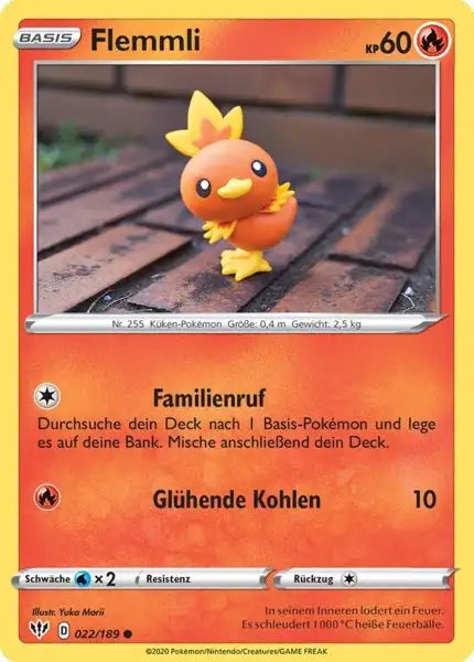 flemmli 022/189 – Pokémon Flammende Finsternis Karte