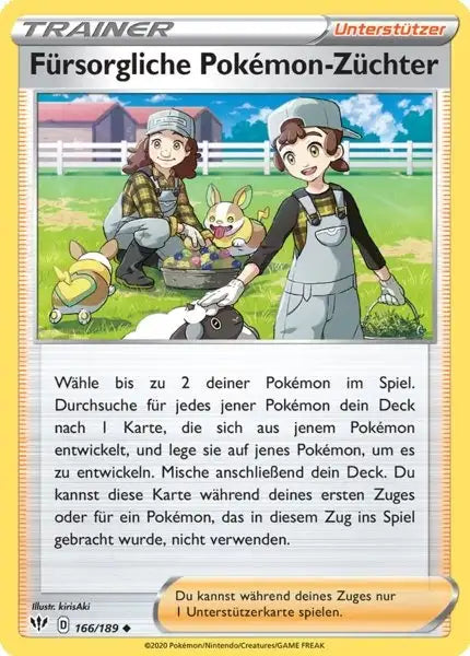 fuersorgliche 166/189 – Pokémon Flammende Finsternis Karte