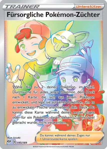 fuersorgliche 195/189 – Pokémon Flammende Finsternis Karte
