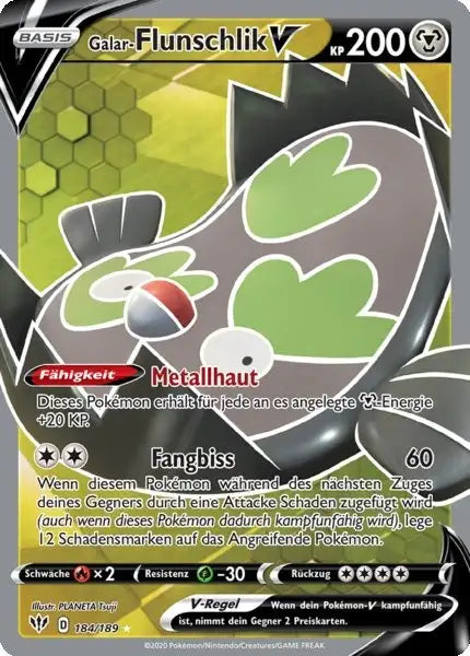 galar flunschlik v 184/189 – Pokémon Flammende Finsternis Karte
