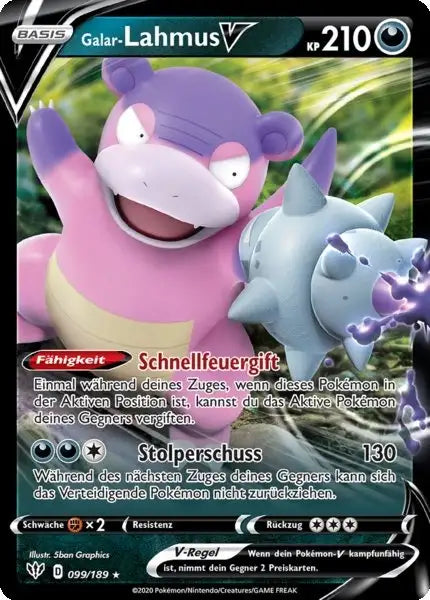 galar lahmus v 099/189 – Pokémon Flammende Finsternis Karte