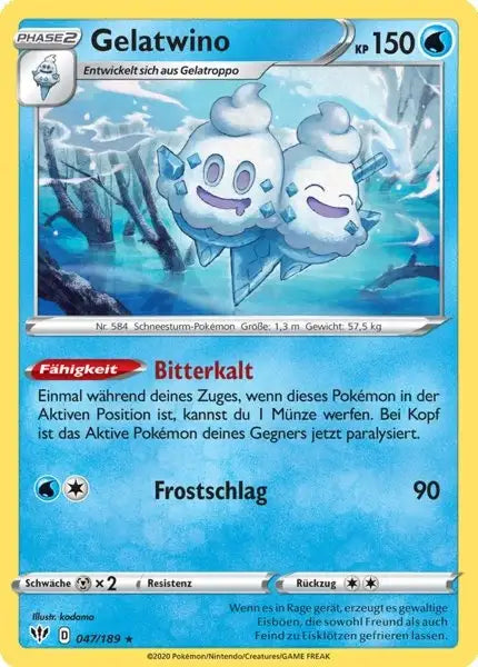 gelatwino 047/189 – Pokémon Flammende Finsternis Karte