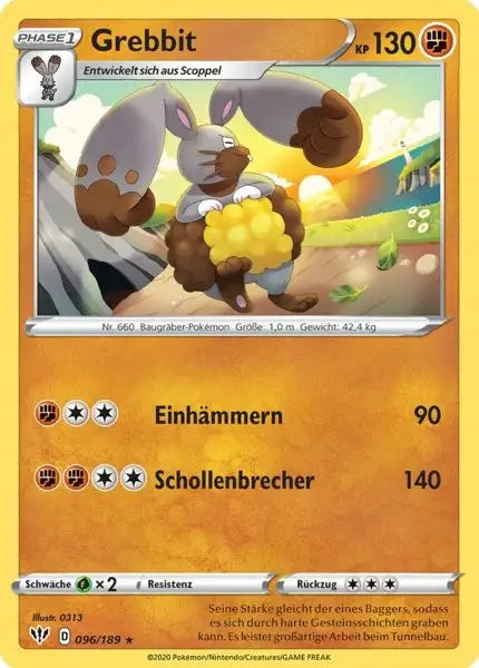 grebbit 096/189 – Pokémon Flammende Finsternis Karte
