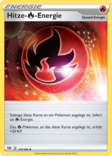 hitze f energie 174/189 – Pokémon Flammende Finsternis Karte