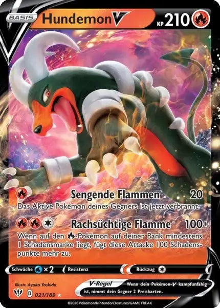 hundemon v 021/189 – Pokémon Flammende Finsternis Karte