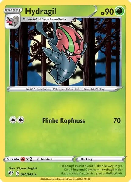 hydragil 010/189 – Pokémon Flammende Finsternis Karte