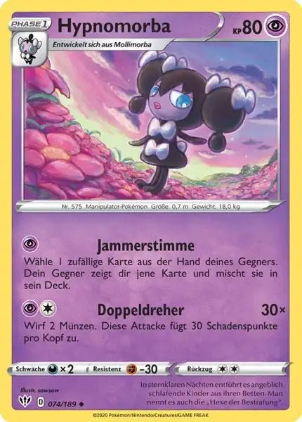 hypnomorba 074/189 – Pokémon Flammende Finsternis Karte