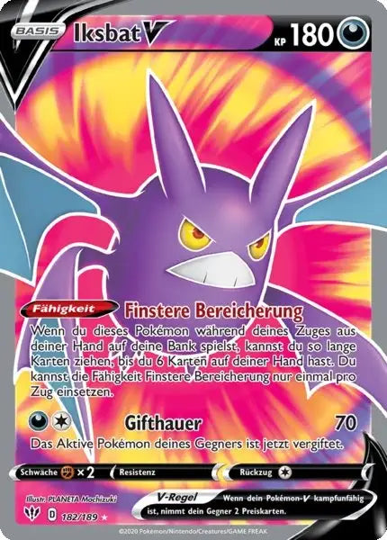 iksbat v 182/189 – Pokémon Flammende Finsternis Karte