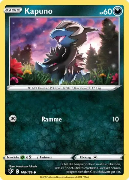 kapuno 108/189 – Pokémon Flammende Finsternis Karte