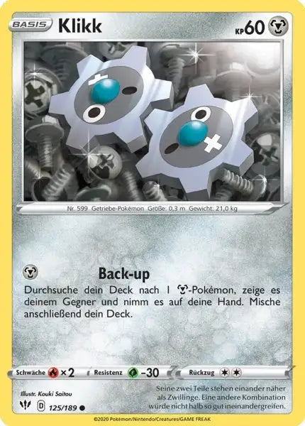 klikk 125/189 – Pokémon Flammende Finsternis Karte