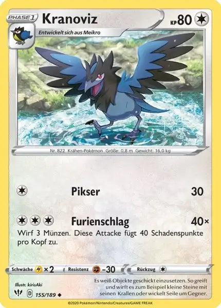 kranoviz 155/189 – Pokémon Flammende Finsternis Karte