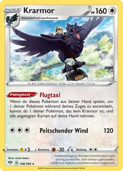 krarmor 156/189 – Pokémon Flammende Finsternis Karte