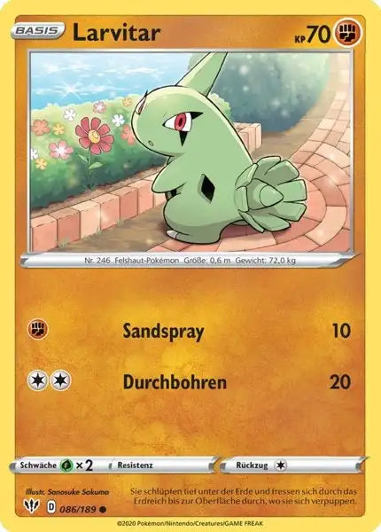 larvitar 086/189 – Pokémon Flammende Finsternis Karte