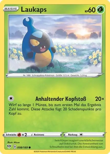 laukaps 008/189 – Pokémon Flammende Finsternis Karte