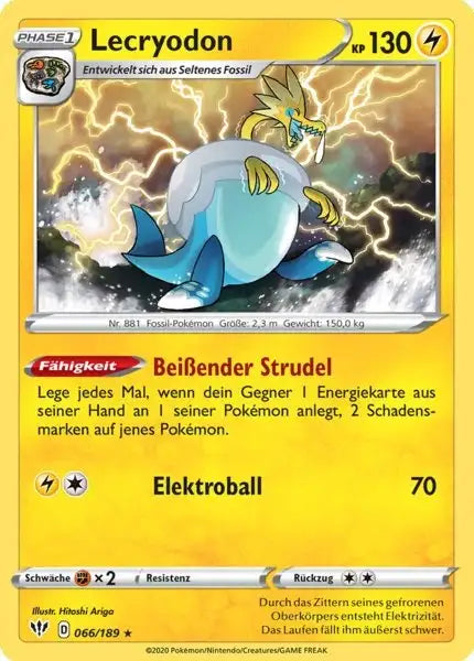 lecryodon 066/189 – Pokémon Flammende Finsternis Karte