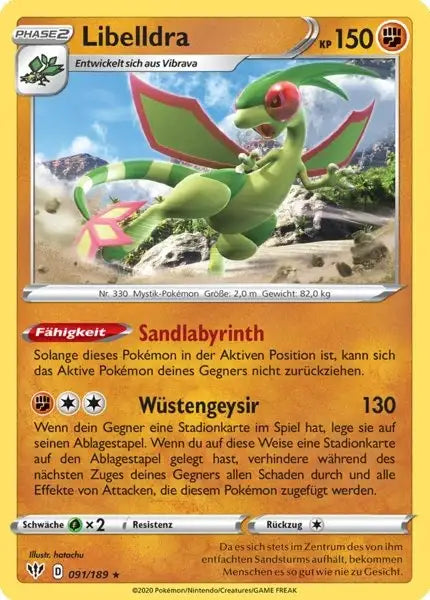 libelldra 091/189 – Pokémon Flammende Finsternis Karte