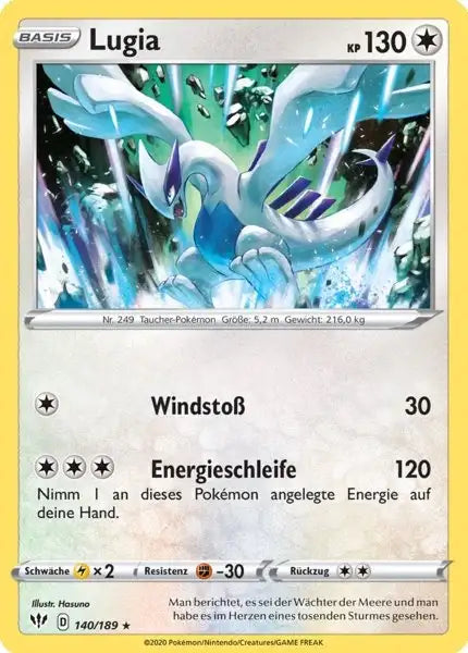 lugia 140/189 – Pokémon Flammende Finsternis Karte
