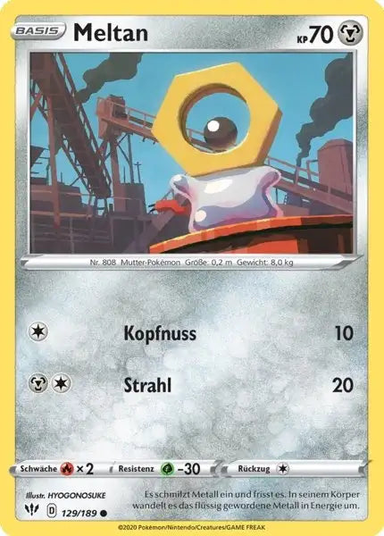 meltan 129/189 – Pokémon Flammende Finsternis Karte