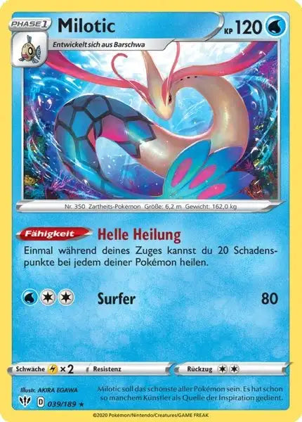 milotic 039/189 – Pokémon Flammende Finsternis Karte