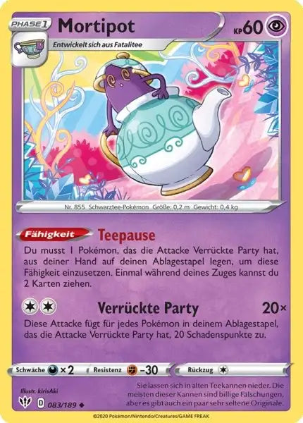 mortipot 083/189 – Pokémon Flammende Finsternis Karte