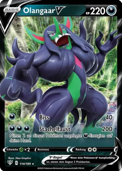 olangaar v 114/189 – Pokémon Flammende Finsternis Karte