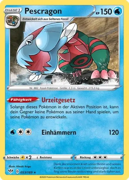 pescragon 053/189 – Pokémon Flammende Finsternis Karte