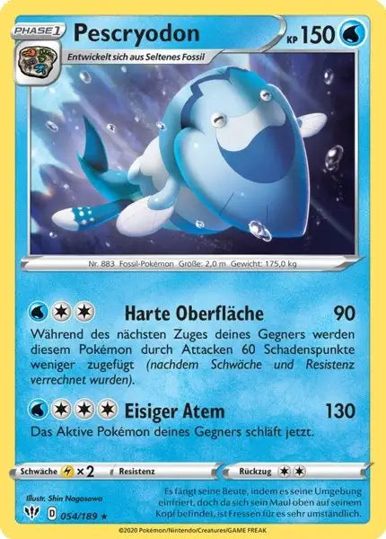 pescryodon 054/189 – Pokémon Flammende Finsternis Karte