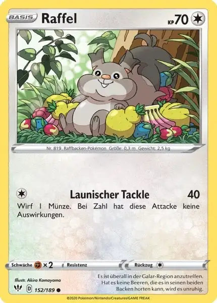 raffel 152/189 – Pokémon Flammende Finsternis Karte