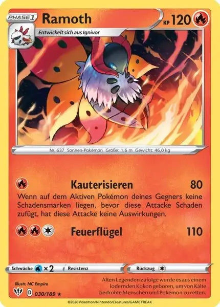 ramoth 030/189 – Pokémon Flammende Finsternis Karte