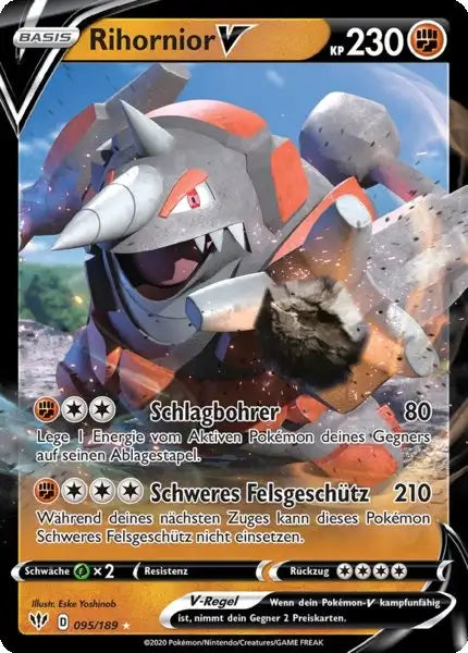 rihornior v 095/189 – Pokémon Flammende Finsternis Karte