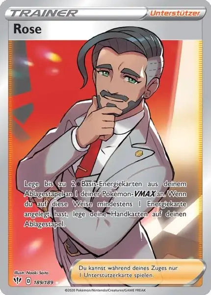 rose 189/189 – Pokémon Flammende Finsternis Karte