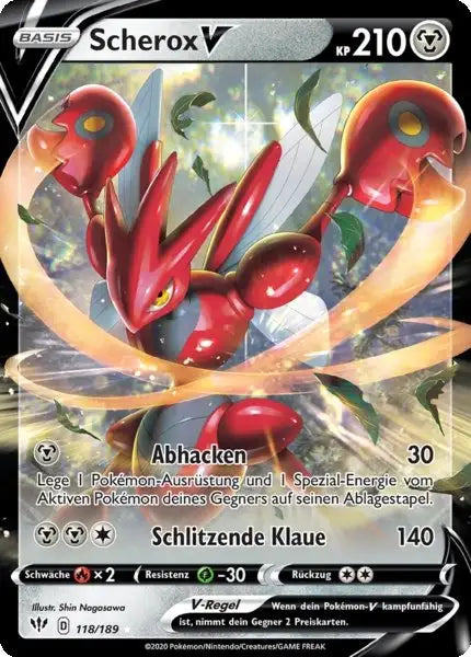 scherox v 118/189 – Pokémon Flammende Finsternis Karte