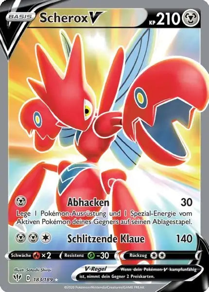 scherox v 183/189 – Pokémon Flammende Finsternis Karte