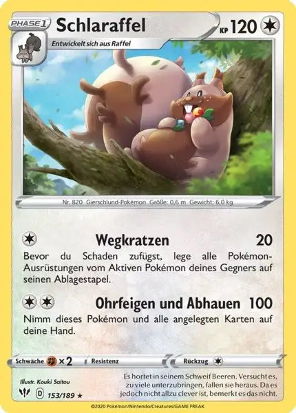 schlaraffel 153/189 – Pokémon Flammende Finsternis Karte