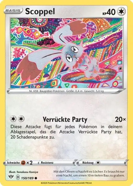 scoppel 150/189 – Pokémon Flammende Finsternis Karte