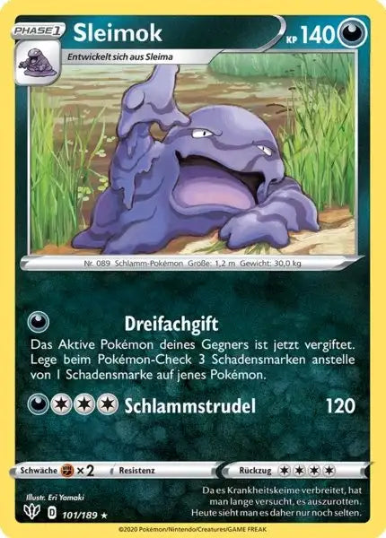 sleimok 101/189 – Pokémon Flammende Finsternis Karte