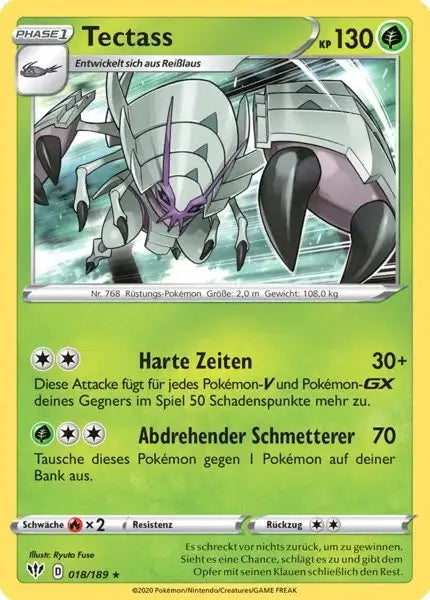 tectass 018/189 – Pokémon Flammende Finsternis Karte