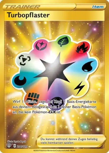turbopflaster 200/189 – Pokémon Flammende Finsternis Karte