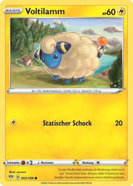 voltilamm 055/189 – Pokémon Flammende Finsternis Karte