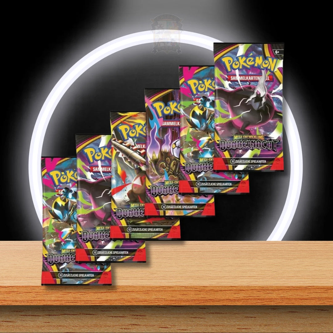 Pokémon Dunkelnacht Booster Bundle mit 6 Boosterpacks – Deutsche Pokémon Sammelkarten
