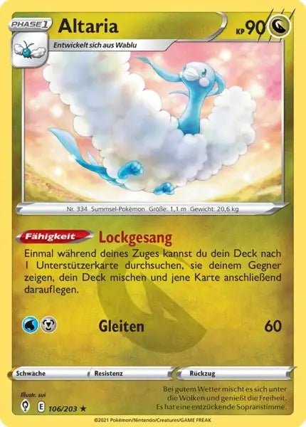 altaria 106/203 – Pokémon Drachenwandel Karte