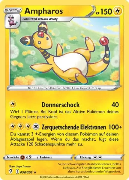 ampharos 056/203 – Pokémon Drachenwandel Karte